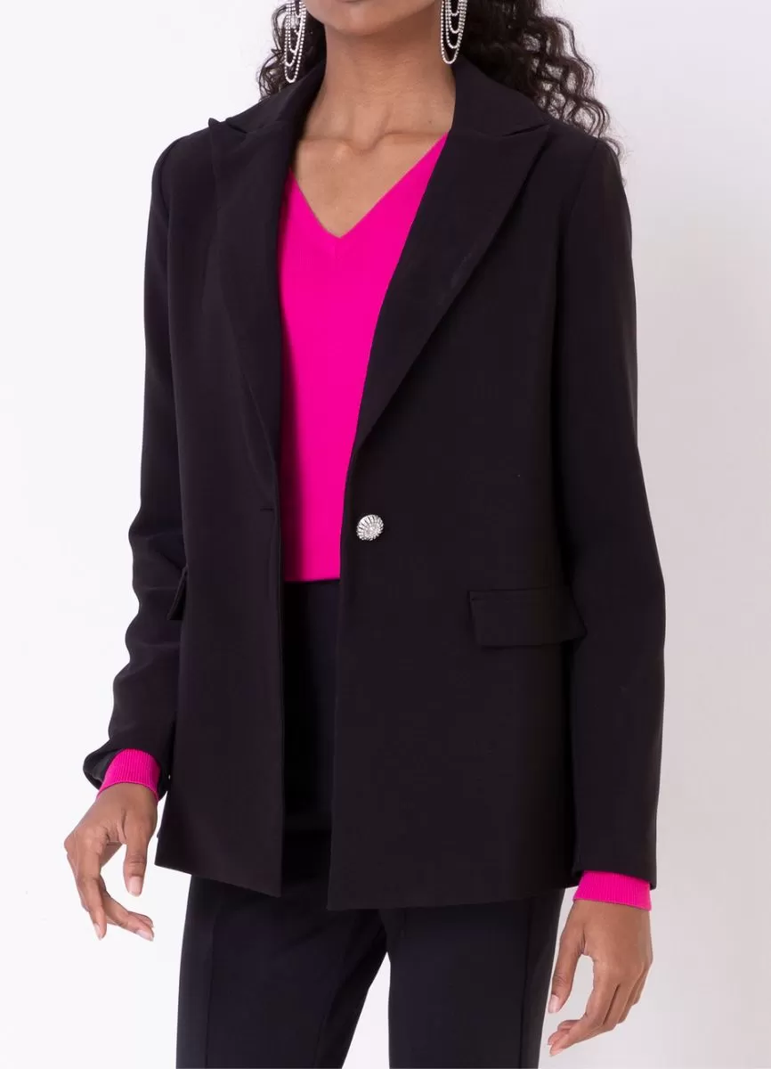 BLAZER ALFAIATARIA COM BOLSO - Preto