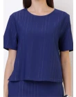 BLUSA ALFAIATARIA - Azul marinho