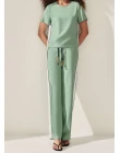 BLUSA ALFAIATARIA BICOLOR - Verde