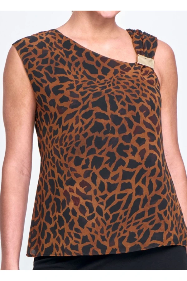 BLUSA CHIFFON ANIMAL PRINT - Animal print