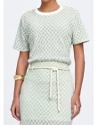 BLUSA CHIFFON BORDADA - Verde