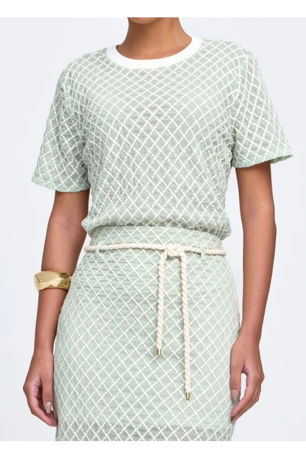 BLUSA CHIFFON BORDADA - Verde