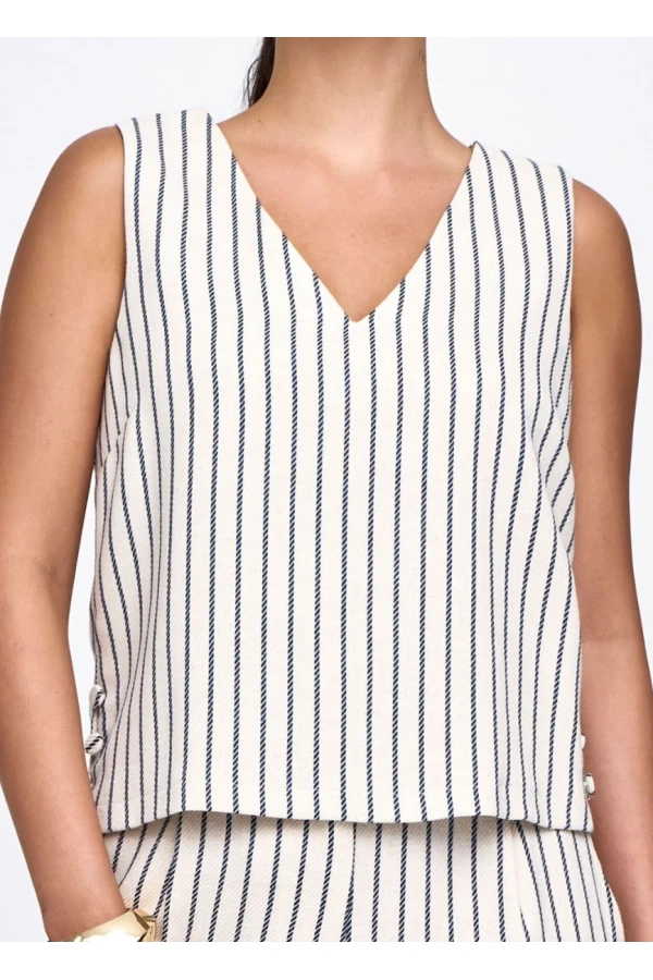 BLUSA LINHO MISTO - Marinho