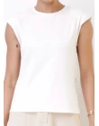 BLUSA MALHA LISA - Creme