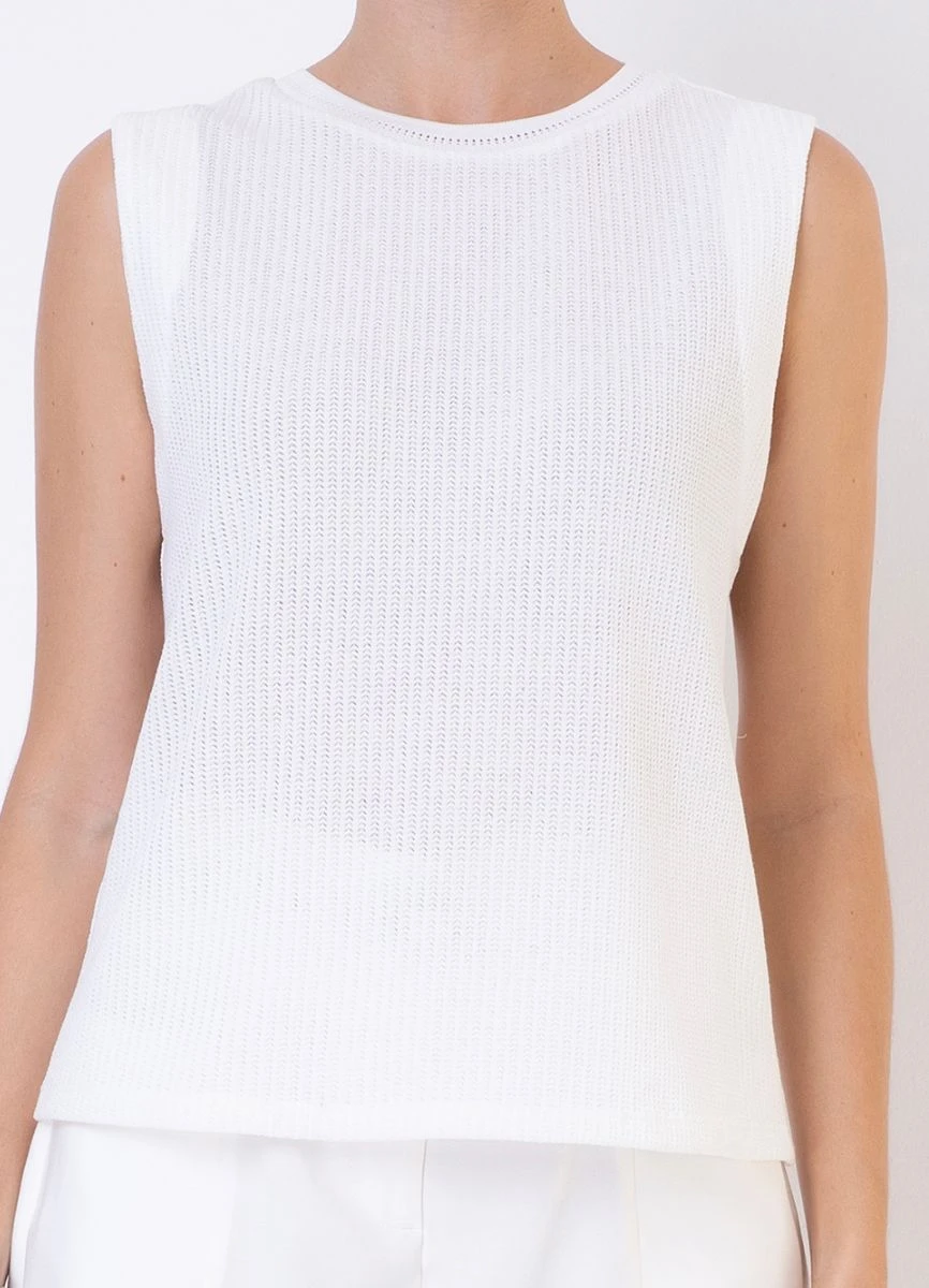 BLUSA MALHA TRICOT - Branco