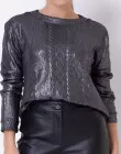 BLUSA MALHA TRICOT - Preto