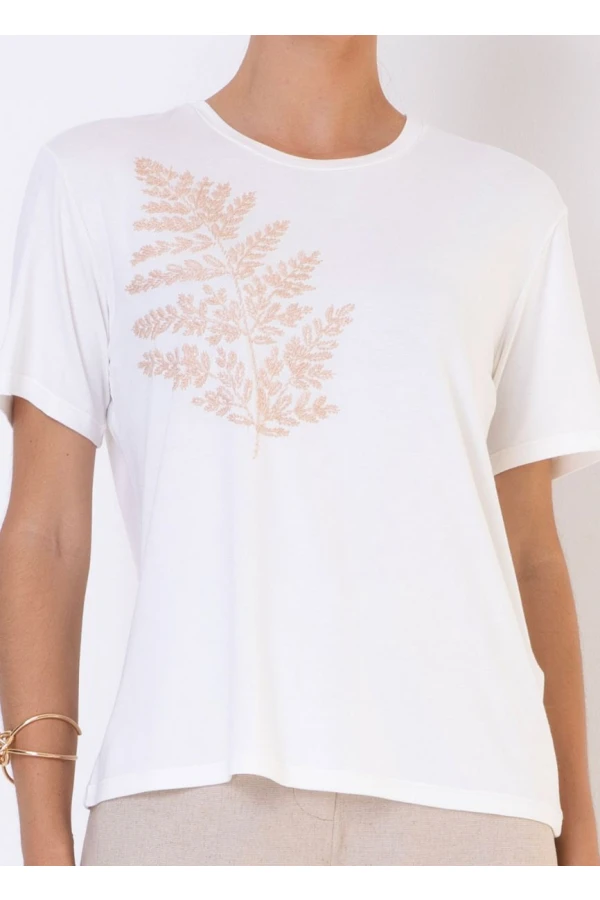 BLUSA MALHA VISCOSE - Off white