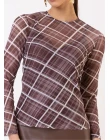 BLUSA TULÊ M/L - Marrom
