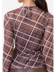 BLUSA TULÊ M/L - Marrom