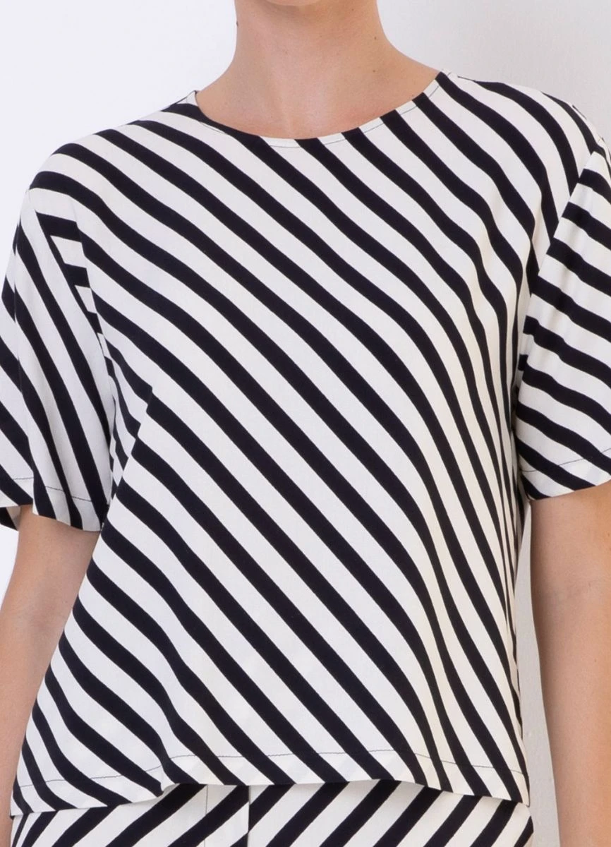 BLUSA VISCOCREPE LISTRADA - Listras