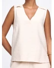 BLUSA VISCOLINHO - Bege