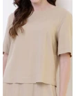 BLUSA VISCOSE - Bege