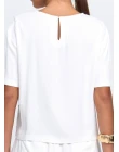 BLUSA VISCOSE PIQUET - Branco