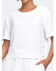 BLUSA VISCOSE PIQUET - Branco