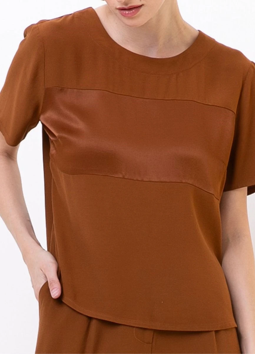 BLUSA VISCOSE - Terracota
