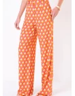 CALÇA PANTALONA VISCOSE ESTAMPADA - Laranja