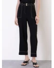 CALÇA VISCOSE COM PESPONTO - Preto