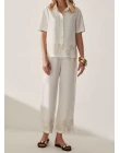 CALÇA ALFAIATARIA COM BORDADO - Branco