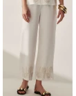CALÇA ALFAIATARIA COM BORDADO - Branco
