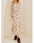 CAMISA CHIFON MANGA LONGA - Bege