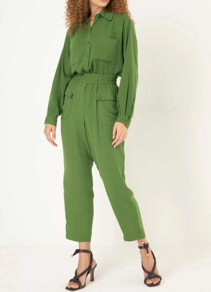CAMISA CROPPED M/L - Verde abacate