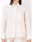 CAMISA LINHO MANGA LONGA - Creme