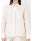 CAMISA LINHO MANGA LONGA - Creme