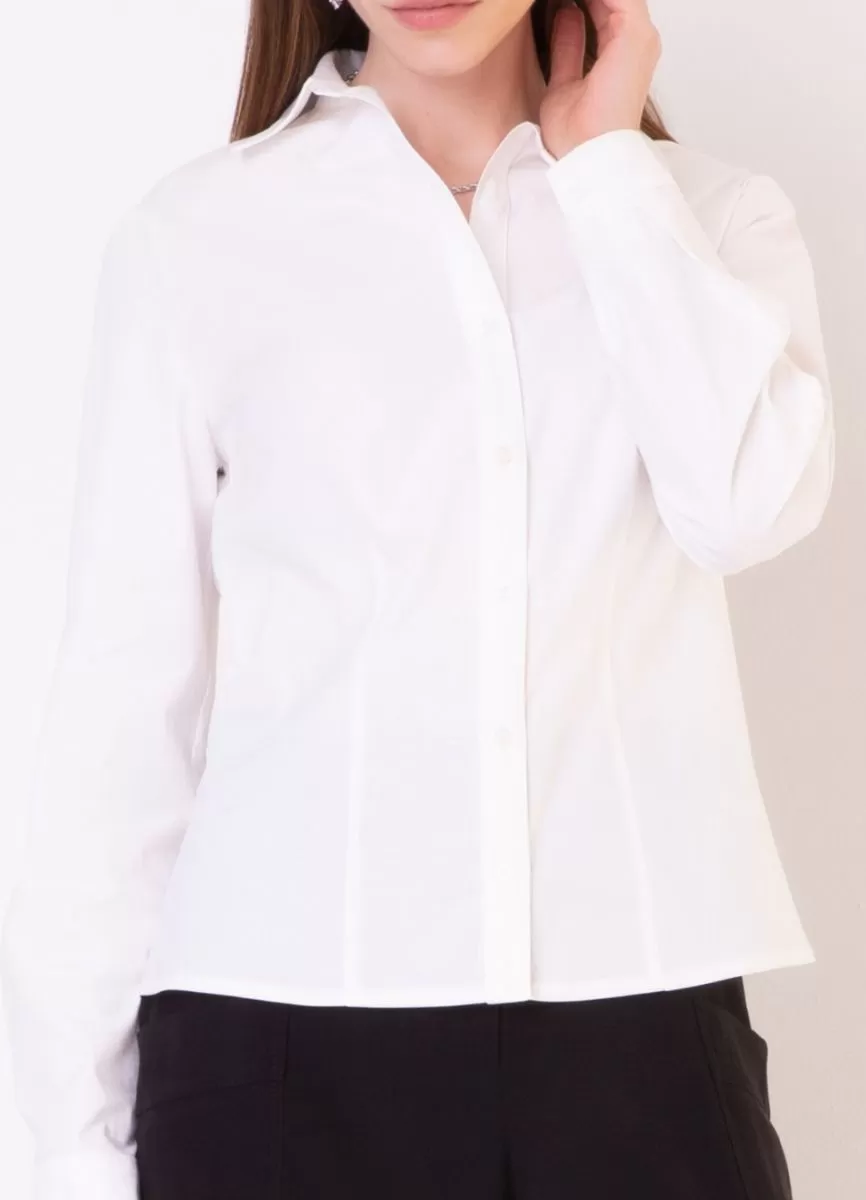 CAMISA TRICOLINE COM ELASTANO - Branco