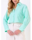 CAMISA TRICOLINE CROPPED - Verde