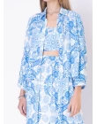 CAMISA VISCOSE ESTAMPADA - Azul