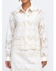 CAMISA VOIL BORDADA - Cru