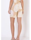 SHORTS VISCOCREPE ESTAMPADO - Bege folhas