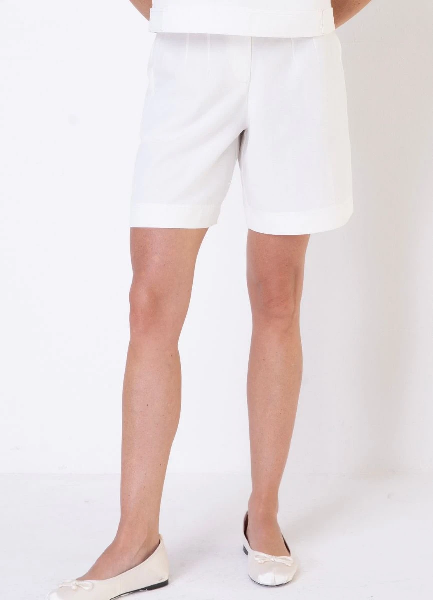 SHORTS VISCOSE - Off white