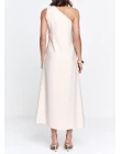 VESTIDO ALFAIATARIA UM OMBRO SÓ - Cru VESTIDO ALFAIATARIA UM OMBRO SÓ - Cru