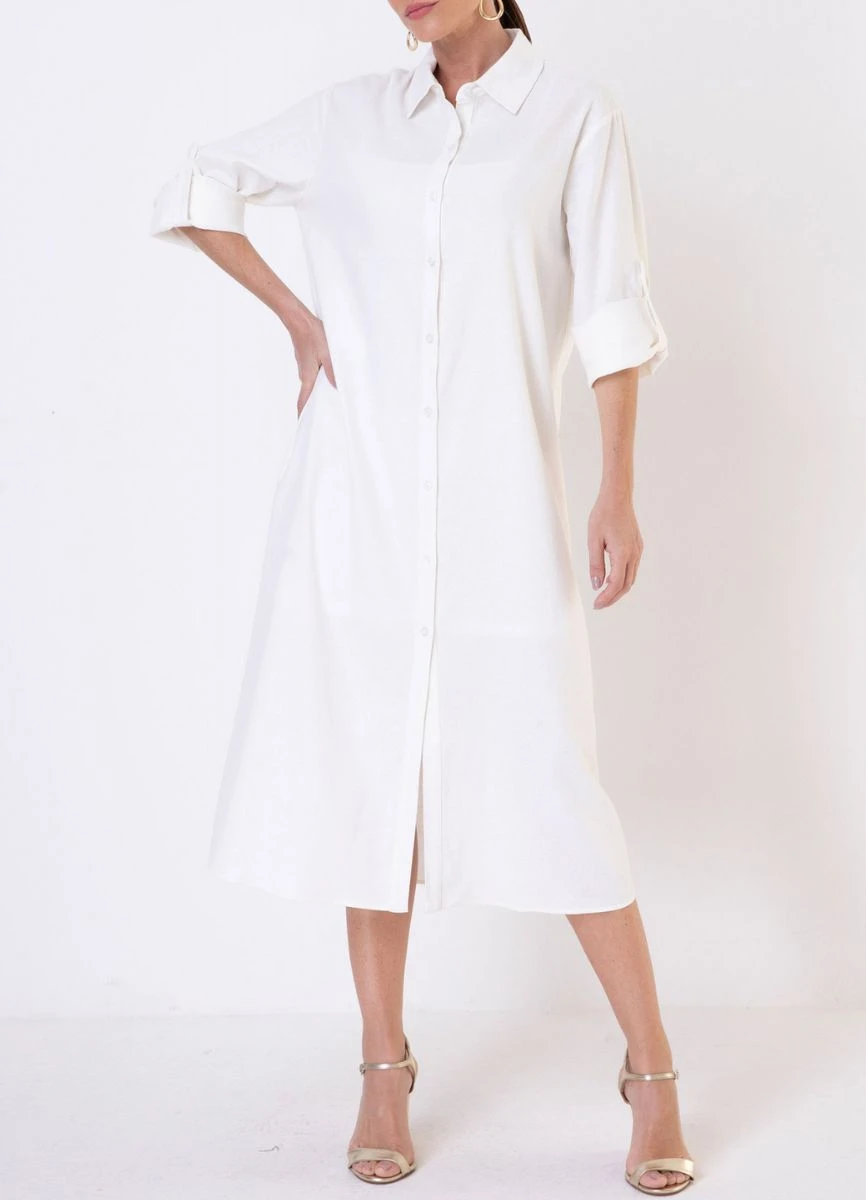 VESTIDO CHEMISE - Branco