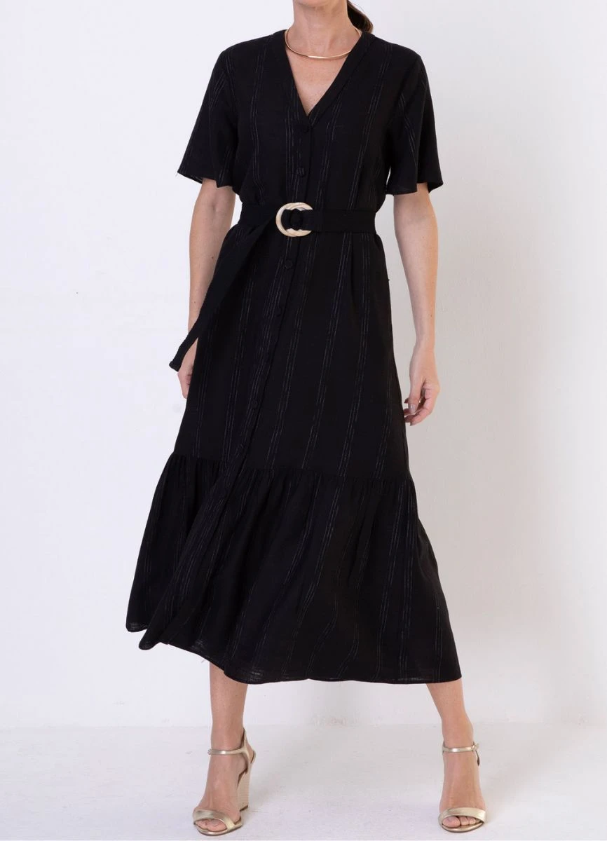 VESTIDO CHEMISE VISCOLINHO - Preto