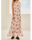 VESTIDO CHIFON LONGO ESTAMPADO - Flores