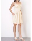 VESTIDO CREPE CURTO - Creme