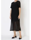 VESTIDO CREPE MIDI - Preto