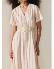 VESTIDO LINHO MISTO - Rosa