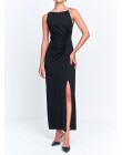 VESTIDO LONGO DRAPEADO - Preto VESTIDO LONGO DRAPEADO - Preto