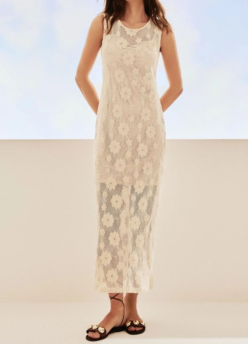 VESTIDO MALHA - Areia
