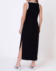 VESTIDO MALHA CANELADO - Preto