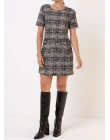 VESTIDO MALHA TWEED - Preto