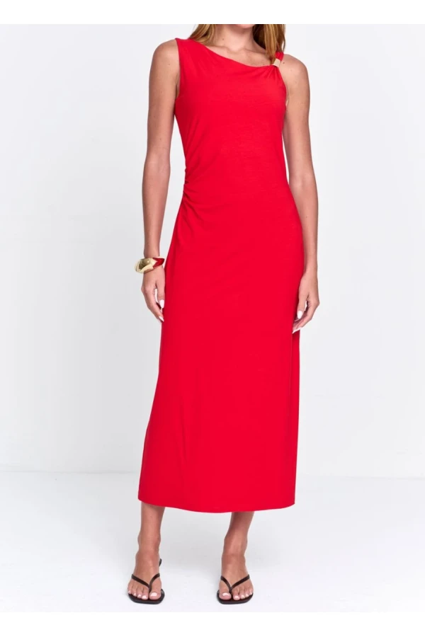 VESTIDO MALHA VISCOSE - Vermelho