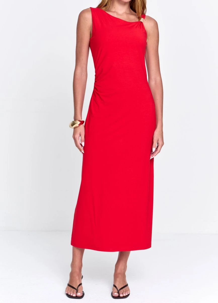 VESTIDO MALHA VISCOSE - Vermelho