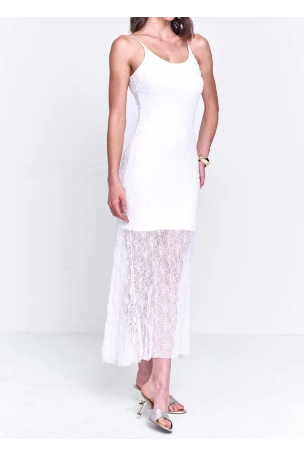VESTIDO RENDA ALÇA - Branco
