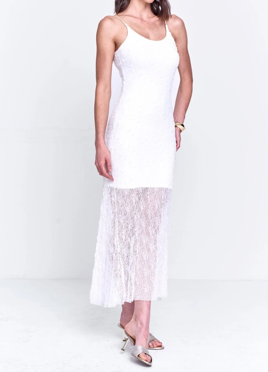 VESTIDO RENDA ALÇA - Branco