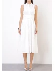 VESTIDO TRICOLINE COM AMARRAÇÃO - Branco