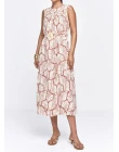 VESTIDO VISCOCREPE ESTAMPADO - Canela